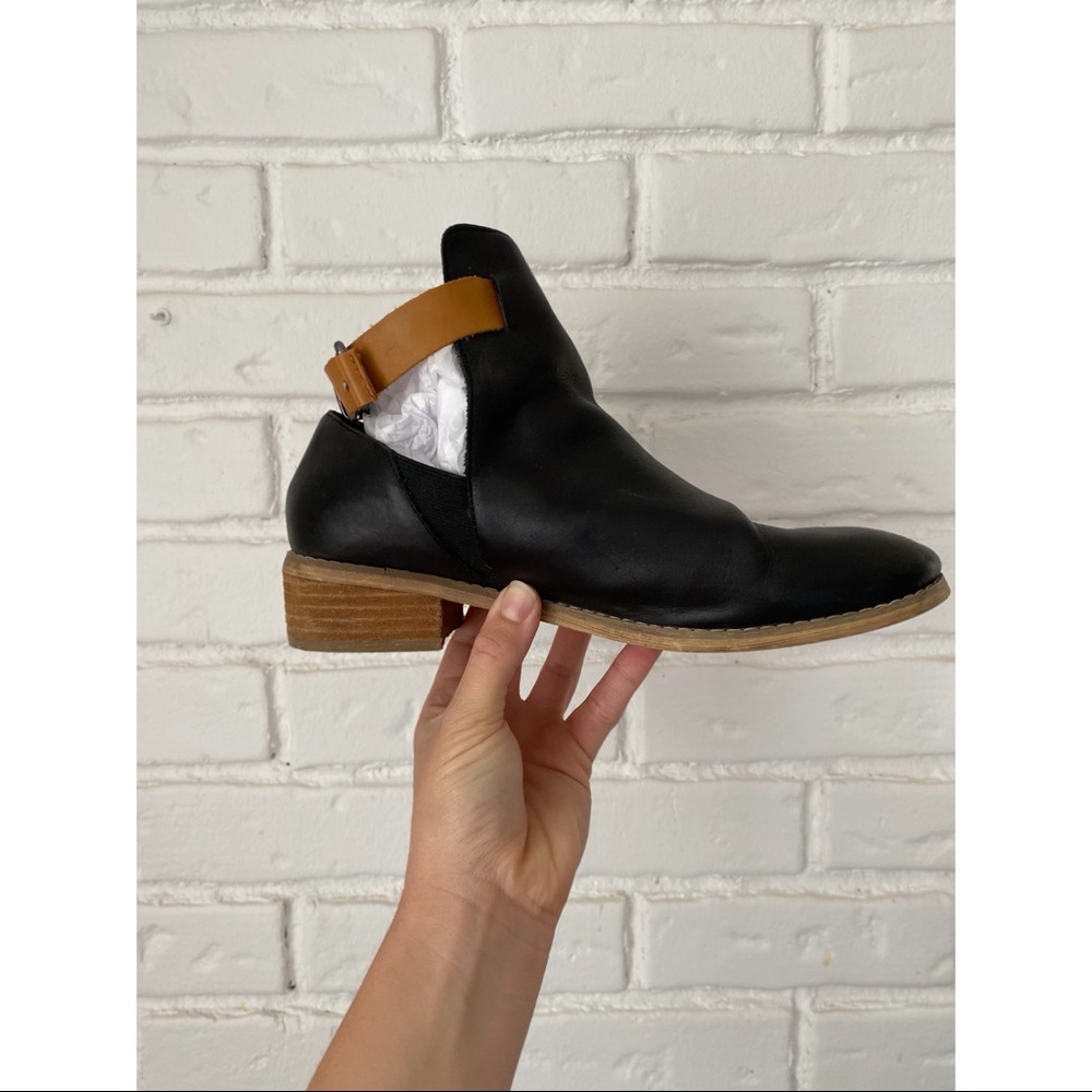 Ecote Black Leather Booties